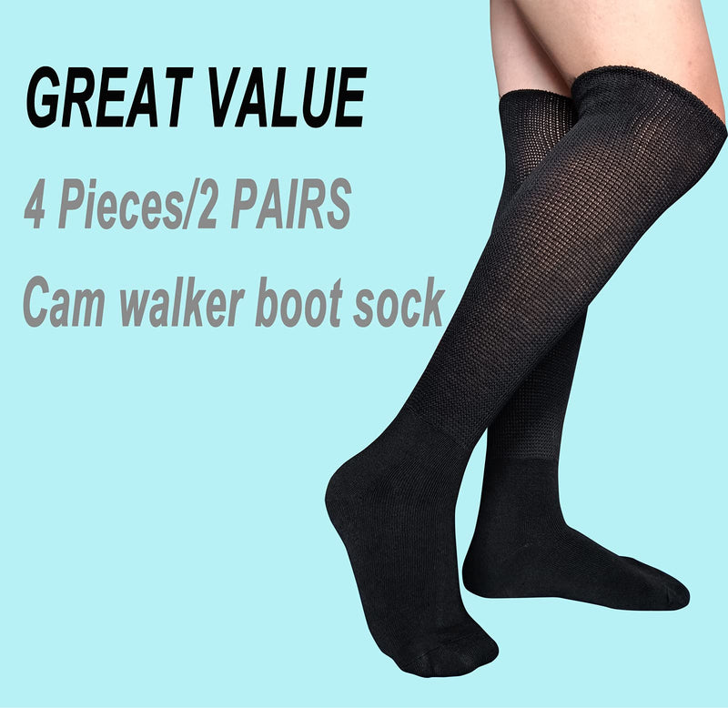 [Australia] - 2 Pairs Walking Boot Socks Air Cam Walker Brace Fracture Boot Orthopedics Socks Cast Boot Replacement Sock Liner 