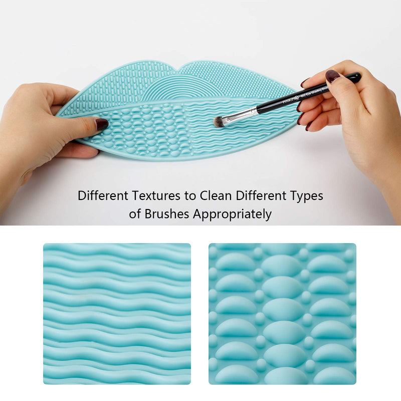 [Australia] - PINKZIO 3PCS Silicone Makeup Brush Cleaning Mat, Portable Brush Cleaner Mat (Red,Blue,Pink) 