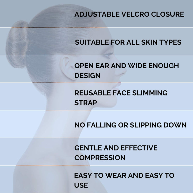 [Australia] - Double Chin Reducer Face Lifting Band, Anti Snoring and Face Slimming Chin Strap, Skin Tightening, Firming Belt 