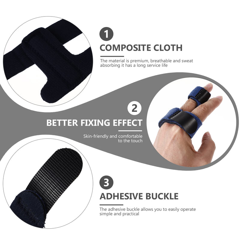 [Australia] - Trigger Finger Splint Brass Knuckle Brace Finger Protectors Hands Adjustable Full Finger Splints, Middle Finger Support - Tendon Release Pain Relief Blue 