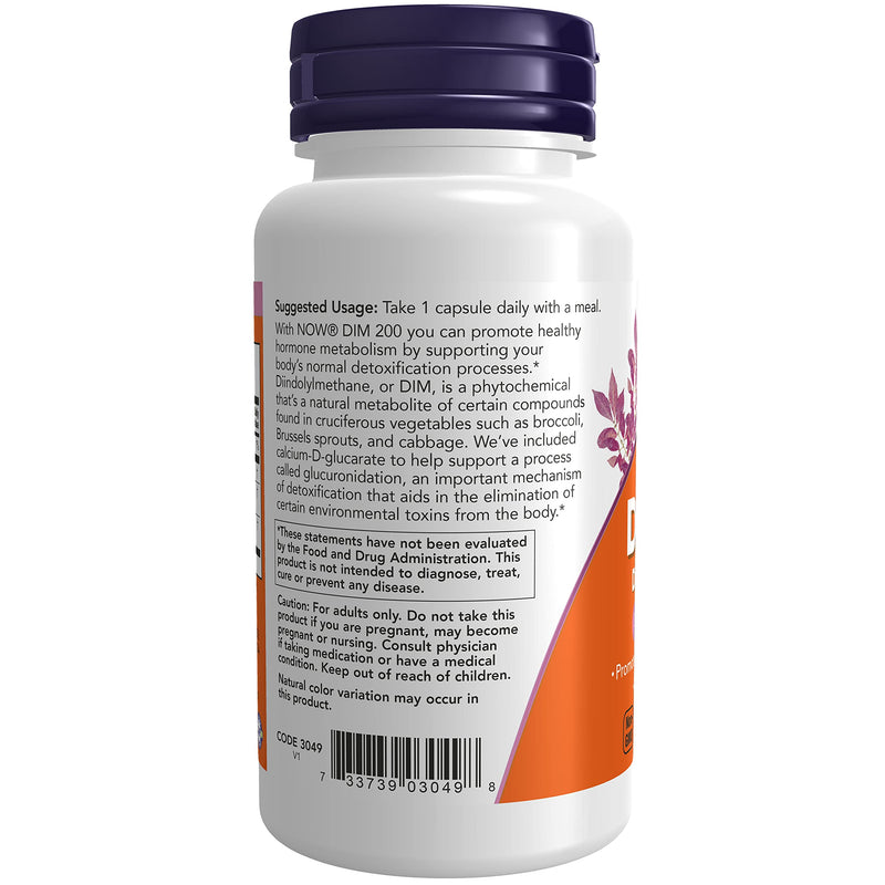 [Australia] - NOW Supplements, DIM 200 (Diindolylmethane) with Calcium D-Glucarate, 90 Veg Capsules 