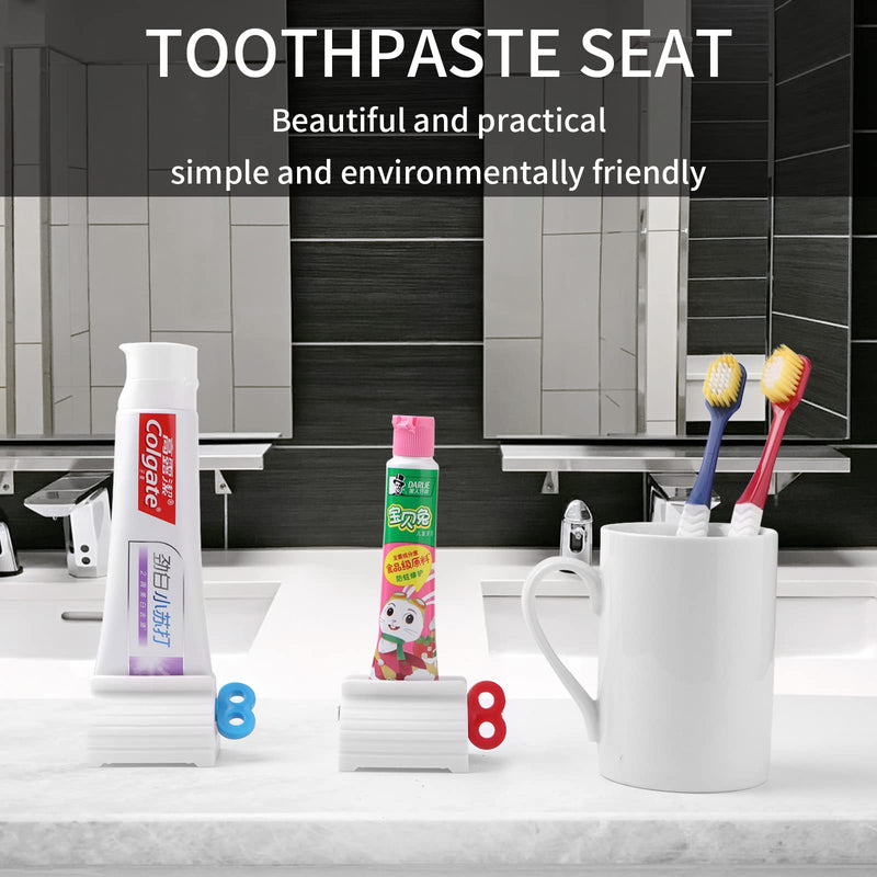 [Australia] - 3pcs-Rolling Tube Toothpaste Squeezer Toothpaste Seat Holder Stand for Bathroom Accessories(Mix Color) Mix Color 