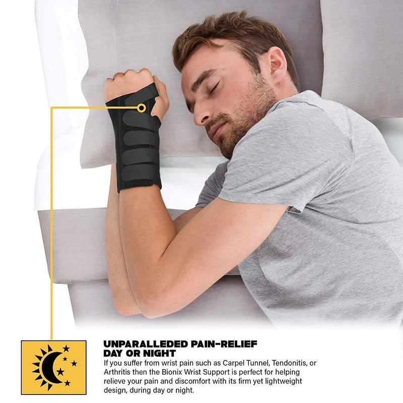 [Australia] - Bionix Wrist Support Brace - Excellent Carpal Tunnel Splint - Easily Adjustable and Breathable to Relieve Any Wrist Pain, RSI, Sprains,Tendonitis (Right, XL) Right 