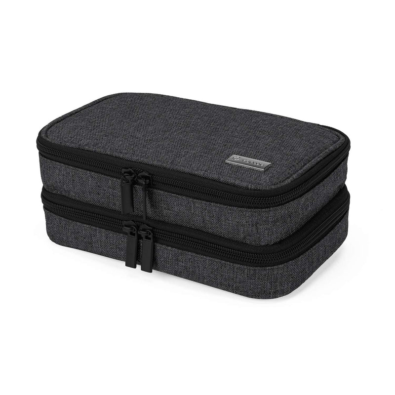 [Australia] - Yarwo Insulin Cooler Travel Case with 4 Ice Packs, Double Layer Diabetic Supplies Organizer for Insulin Pens, Blood Glucose Monitors or Other Diabetes Care Accessories, Black 