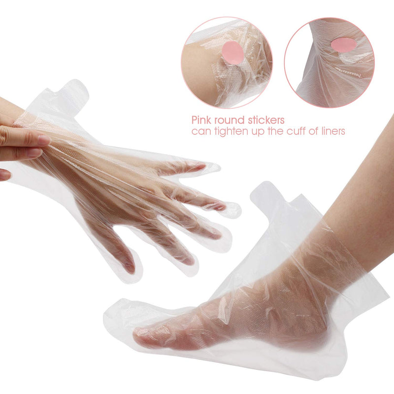 [Australia] - 200pcs Paraffin Wax Bath Liners, Segbeauty Paraffin Bags for Hand & Foot, Plastic Paraffin Baths Socks and Gloves for Thermal Therabath Hot Wax Therapy Bags Covers for Paraffin Wax Machine 200 Piece Set 