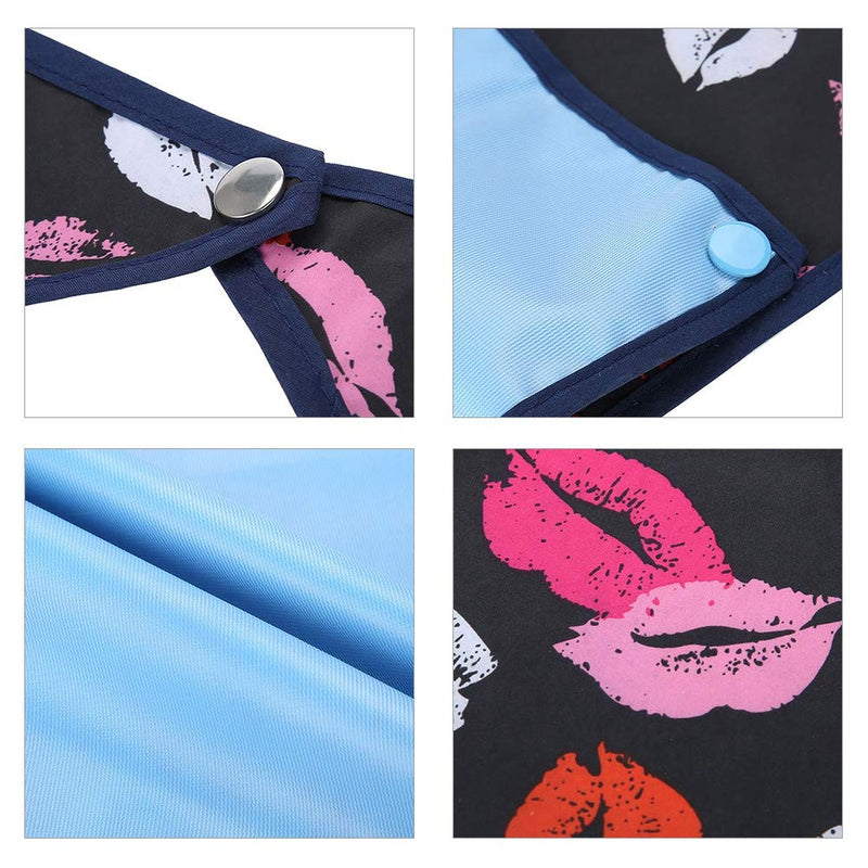 [Australia] - Reusable Adult Bibs, Waterproof Double Layer Mealtime Bib Adult The Eldly Bib, Washable Elder Dinning Bib Clothing Protector for Elderly Men Women 