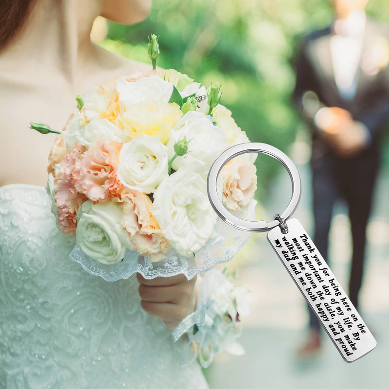 [Australia] - LQRI Uncle of The Bride Keychain Uncle Wedding Gift Thank You for Being Here On Most Important Day of My Life Wedding Family Reunion Gift for Best Uncle Ever sliver 