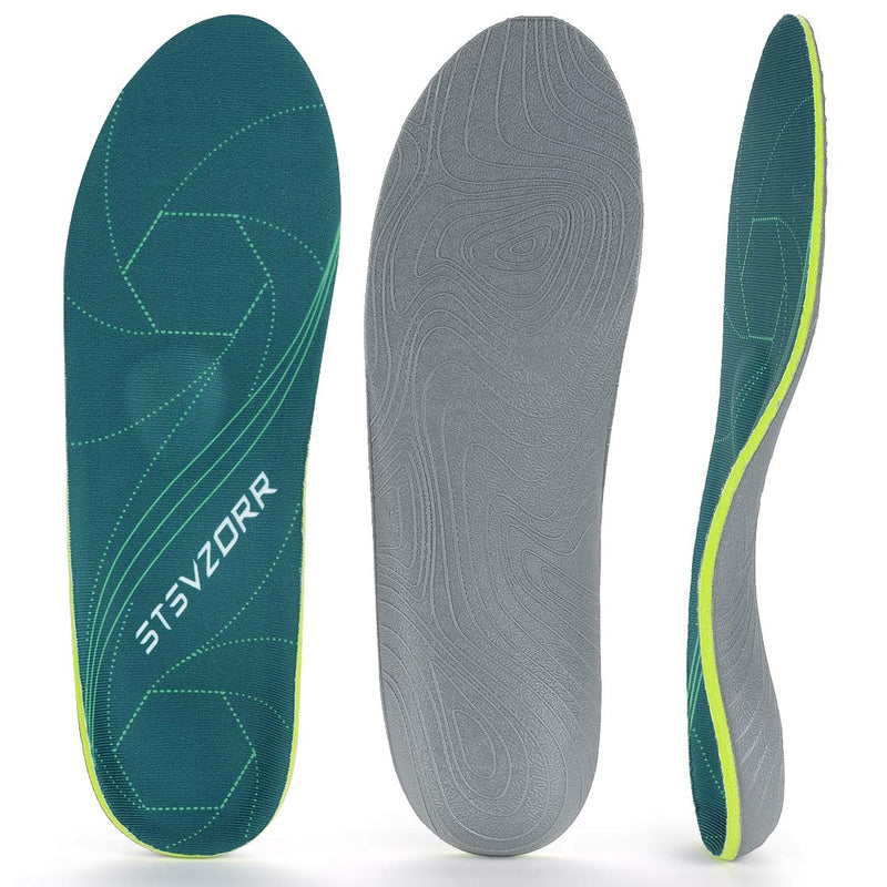 [Australia] - Flat Feet Arch Support Insoles Plantar Fasciitis Forefoot Pain - Shock Absorption for Walking MEN (9-9 1/2) | WOMEN (11-11 1/2) --280MM-11.02" Armygreen 