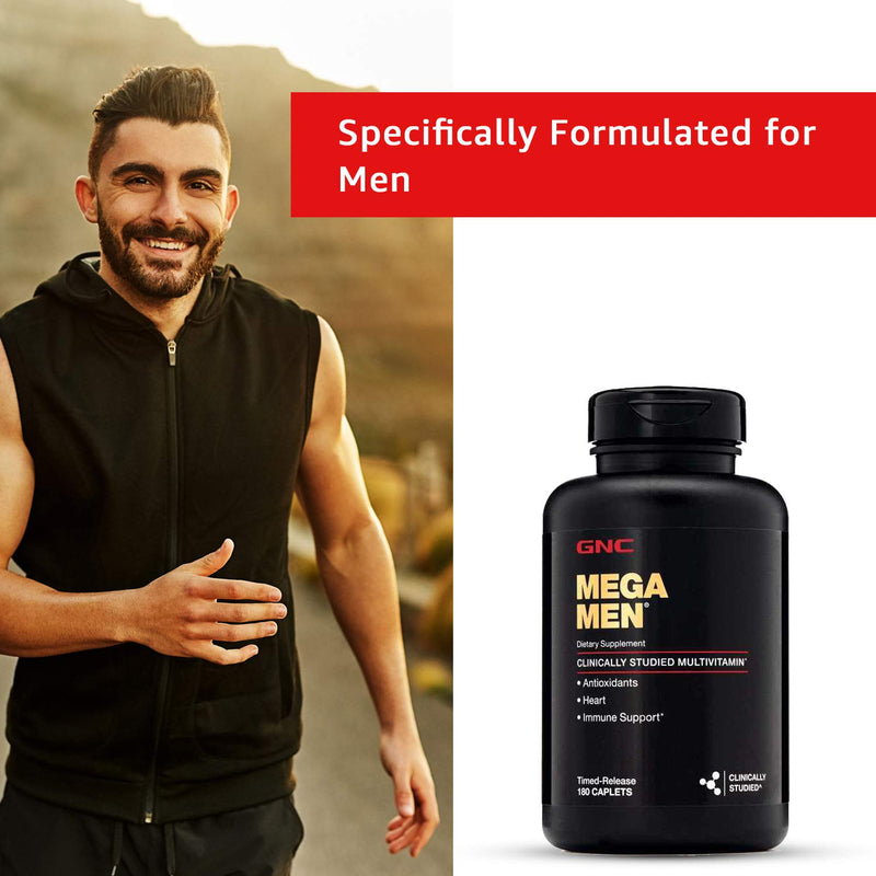 [Australia] - GNC Mega Men Multivitamin for Men, 180 Count, Antioxidants, Heart Health, and Immune Support 1 