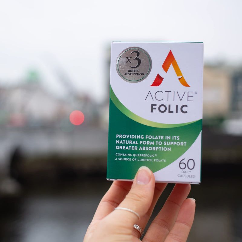 [Australia] - Active Folic | Folic Acid for Pregnancy | x3 Greater Absorption | Vegan Folic Acid Supplement Containing Methyl Folate | 60 Tablets 