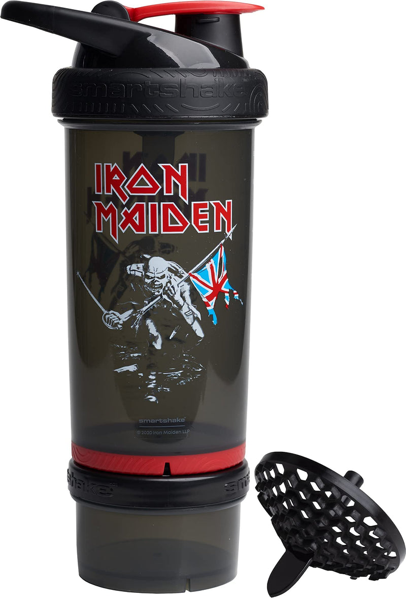 [Australia] - Smartshake Revive Protein Shaker Bottle With Storage 750ml – Iron Maiden Gifts Merchandise Shake Cups for Protein Shakes, Guitar Gifts for Men, Rock Band Collection 