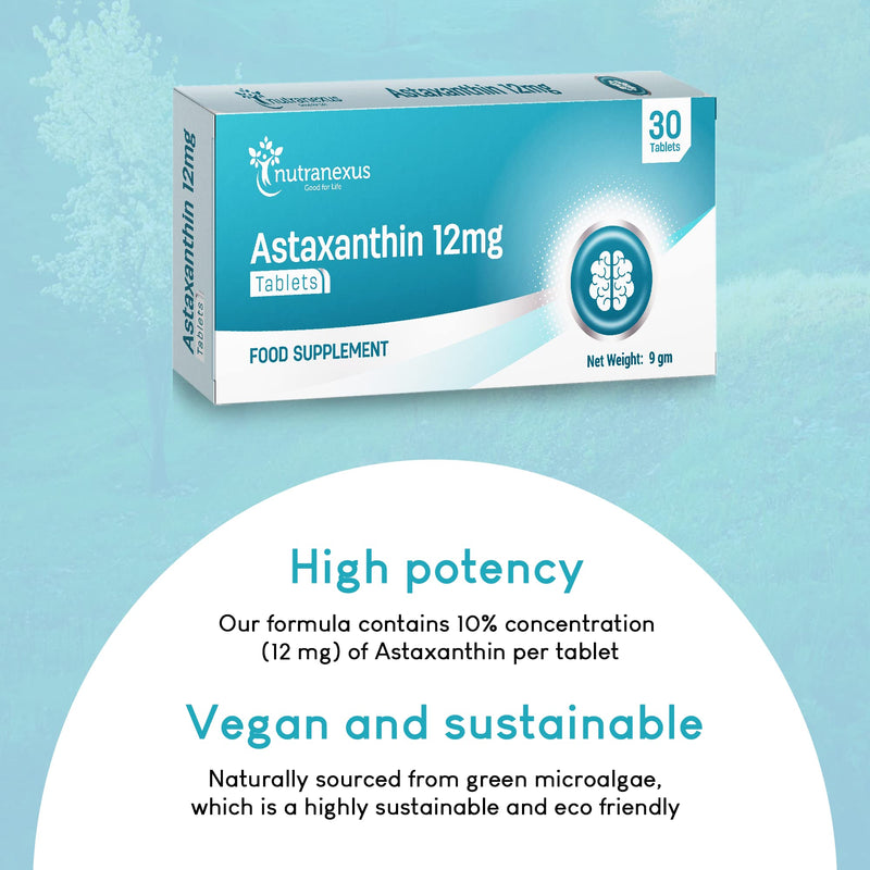 [Australia] - Astaxanthin Supplement for Eye, Skin & Joints Health - Antioxidant Formula for Men & Women - Helps Support Exercise Recovery - Non-GMO & Gluten Free 30 Tablets 