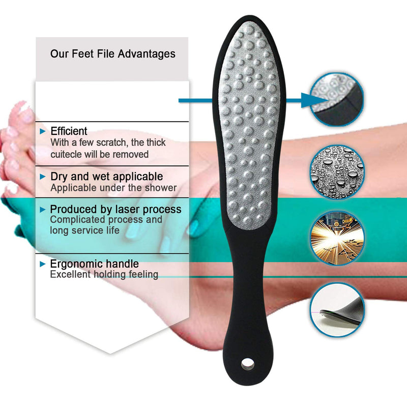 [Australia] - Foot File, Callus Remover Surgical Steel Dual-Sided Foot Rasp Pedicure for Feet Care Hard Skin Remove 