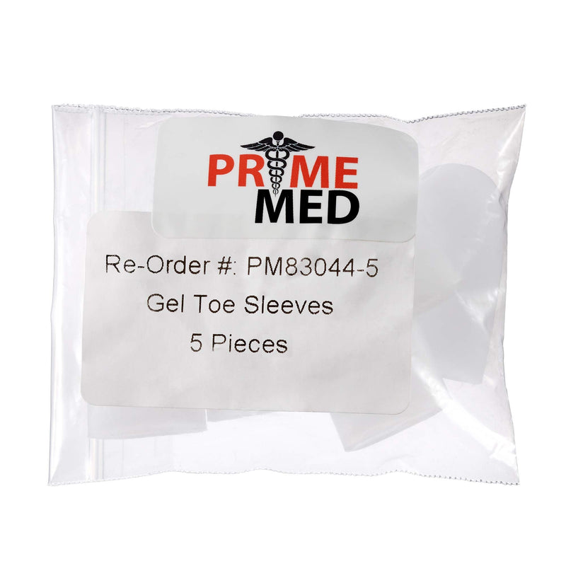 [Australia] - PrimeMed Gel Toe Sleeve Protector - Protective Toe Cap Cushions (5 Pack) 5 