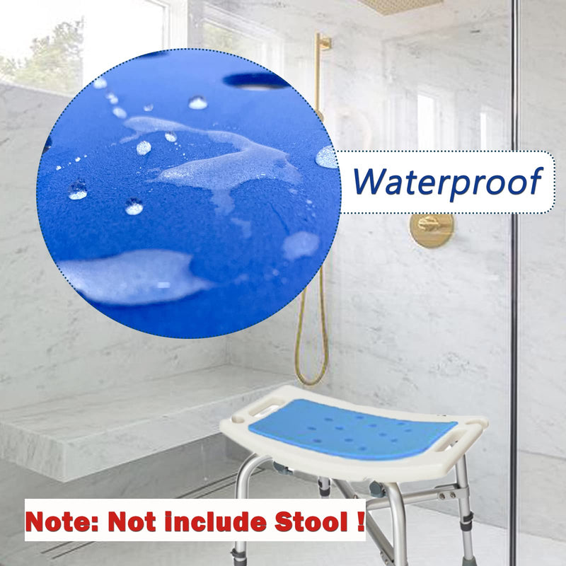 [Australia] - Bath Chair Seat Mat - Elderly Shower Bench Cushion Non-Slip EVA Foam Pad with Adhesive for Disabled Handicap Senior, Curved 