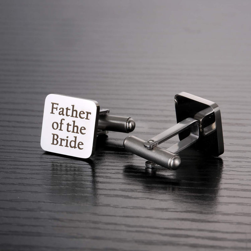 [Australia] - Hazado Father of The Bride Cufflinks, Father of The Bride Gift from Daughter, Gift for Dad on Wedding Day, I Loved You First Cuff Links 