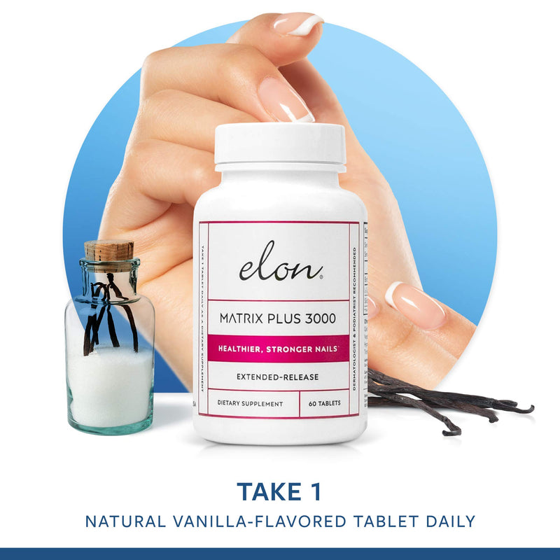 [Australia] - Elon Matrix Plus 3000 Biotin Vitamins for Nail Repair Strengthening and Growth (60 Tablets) 