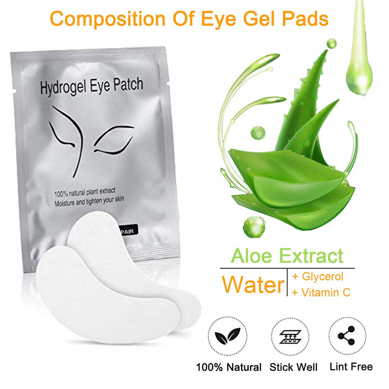 [Australia] - Under Eye Gel Pads, Jiasoval 50 Pairs Isolation Eyelash Extension Pads Lint Free Eyelash Patches, Under Eye Patches Hydrogel Eye Pads For Lash Extensions 