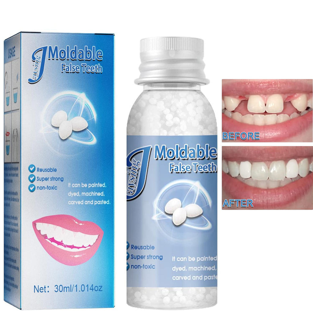 [Australia] - False Teeth Tooth Repair Granules, Tooth Filling Repair Kit, DIY Moldable - Temporary Tooth Repair Beads, Tooth Bonding Kit for Fix The Missing and Broken Tooth, Instantly Confident Smile (1PC) 1pc 