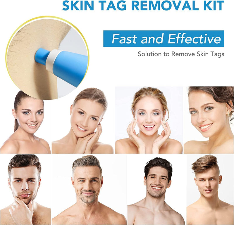 [Australia] - 2 in 1 Skin Tag Remover Kit, (2mm to 8mm) Skin Tag & Moles Removal Kit, Auto Skin Tag Remover Pen, Painless Skin Tag Mole Wart Removal Kit for All Body Parts (A) A 