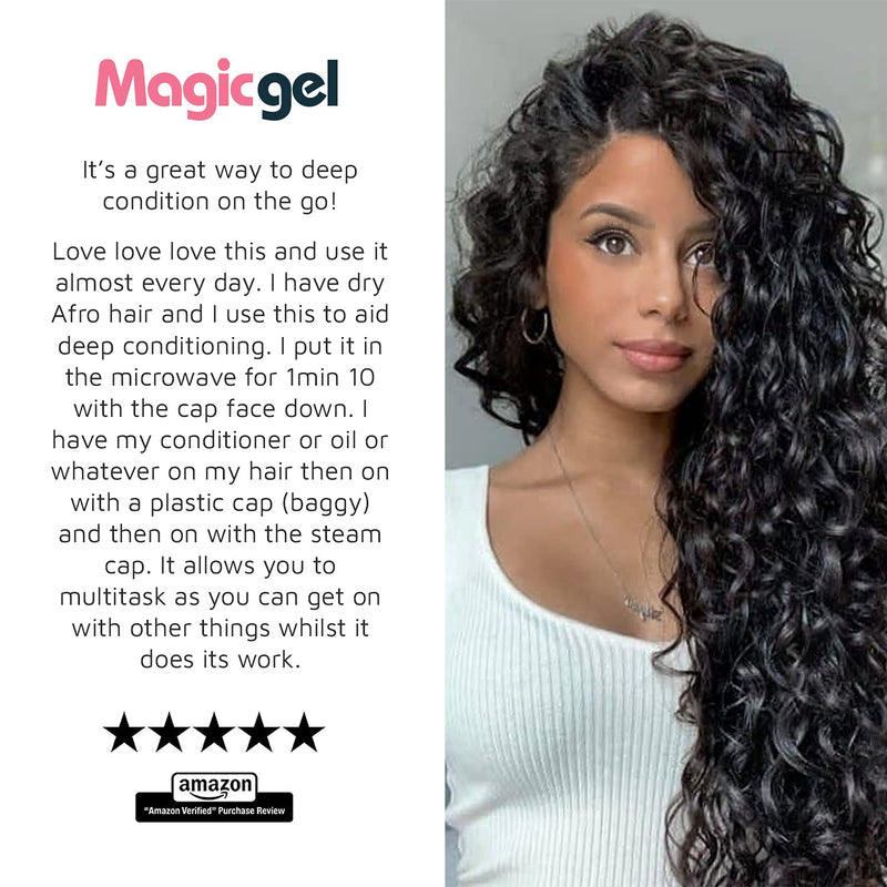 [Australia] - Premium Deep Conditioning Heat Cap. A Hot Head Cap to Hydrate, Moisturize and Condition. Thermal Cordless Hair Steamer for Damaged Hair (Natural Steam Treatment) by Magic Gel 