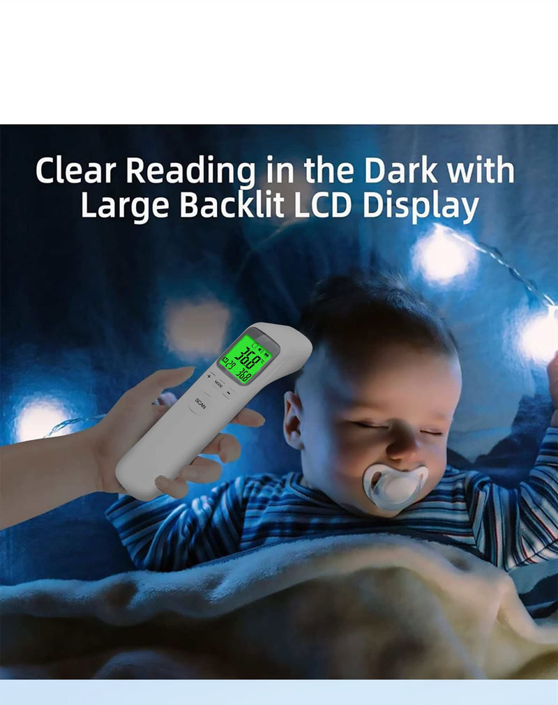 [Australia] - Thermometer for adults and Baby, Digital infrared non contact thermometer with Fever Alarm, LCD Screen, Accurate Reading and Memory Function 