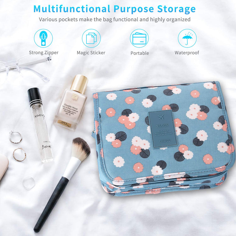 [Australia] - Portable Hanging Toiletry Bag Travel Makeup Pouch Waterproof Organizer Multifunction Cosmetic Bag for Women Girl 