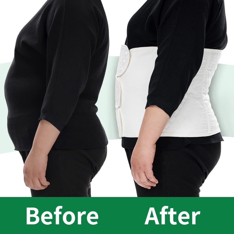 [Australia] - Plus Size Abdominal Binder Post Surgery tummy tuck- Belly Band for C Section Recovery postpartum- Compression Garment +Woman Lower Waist Support Belt- Hernia Belt For Men- Back brace for lower back (4XL) White XXXX-Large 