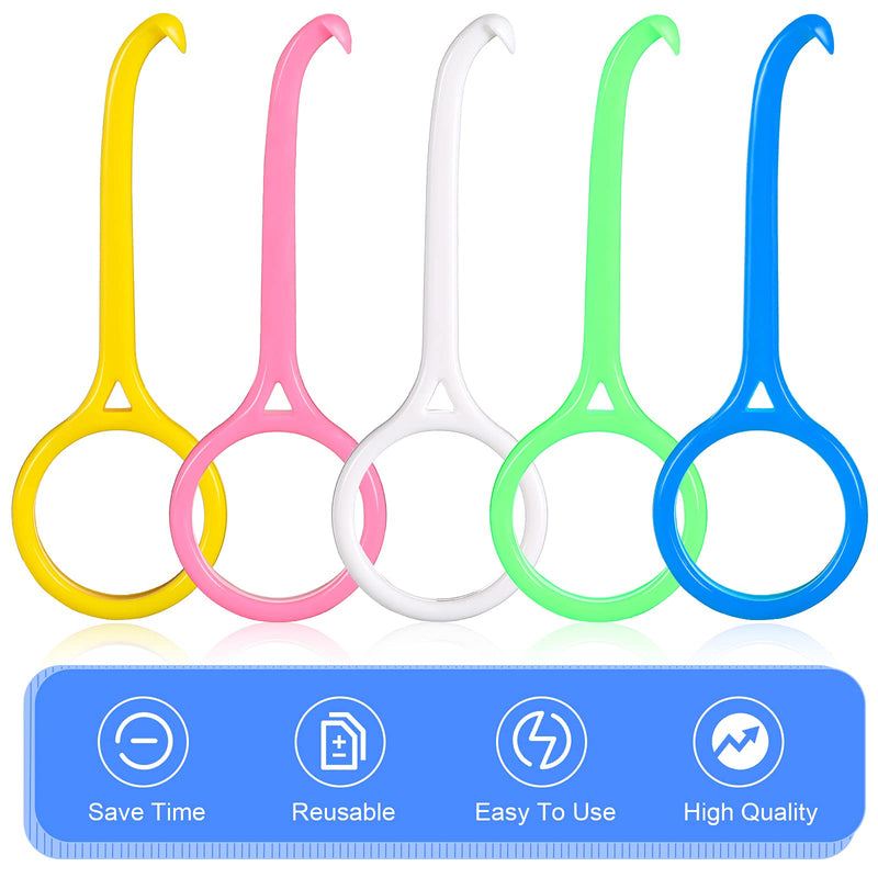 [Australia] - 5 Pieces Aligner Removal Tool Retainer Remover Tool Kits Invisiline Chewies and Remover Tool Invisible Aligner Braces Remover Hook for Tooth Cleaning Oral Care (White, Yellow, Pink, Green, Blue) White, Yellow, Pink, Green, Blue 