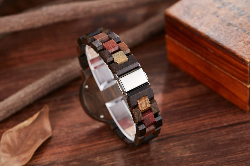 [Australia] - GOREBN Wooden Watches for Women Colorful Handmade Bamboo Ladies Watches Luxury Quartz Wrist Watches Womens Lightweight 