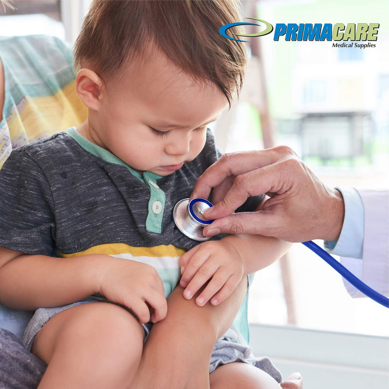 [Australia] - Primacare Stainless Steel Classic Stethoscope | Black Stethoscope with Dual-Head Chestpiece, No-Chill Rings & Ultra-Soft Eartips Premium Medical Supplies for Doctors, Nurses, Students, EMTs 30 Inches 