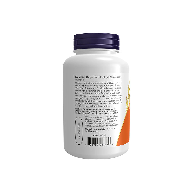 [Australia] - Now Foods Double Strength Black Currant Oil Dietary Supplement, 1000 mg, 100 Softgels 