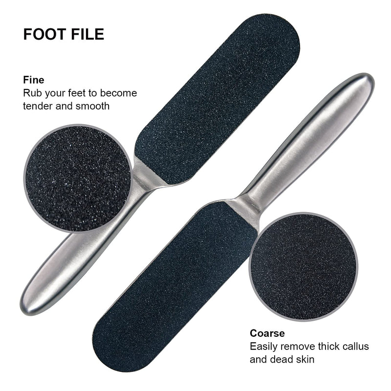 [Australia] - Professional Pedicure Foot File and Callus Remover for Hard Skin, Stainless Steel Foot Rasp File with Ten Free Refill Grits Replacement Pads with Two Sides Simple Bath Pedicure Salon Foot Scrubber(21) small,21cm 