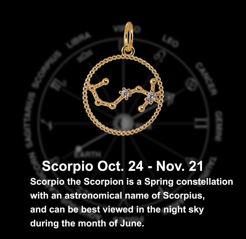 [Australia] - Spinningdaisy Zodiac Constellation Double Line Anklets Scorpio Gold 