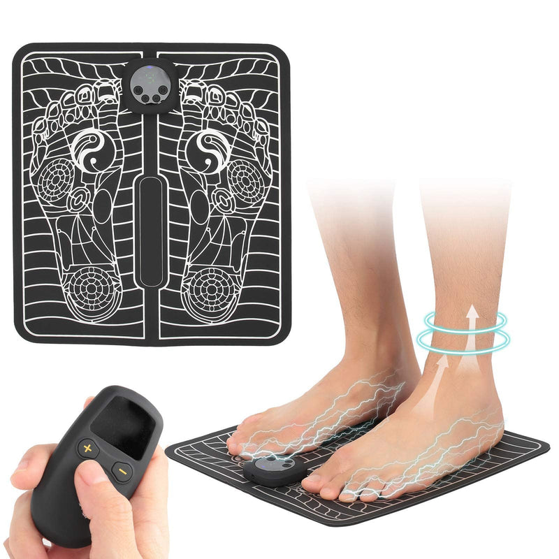 [Australia] - EMS Foot Massager, Men Women USB Electric Foot Massage Mat Muscle Stimulator Machine with Remote Control for Improving Blood Circulation, Massage Your Feet 