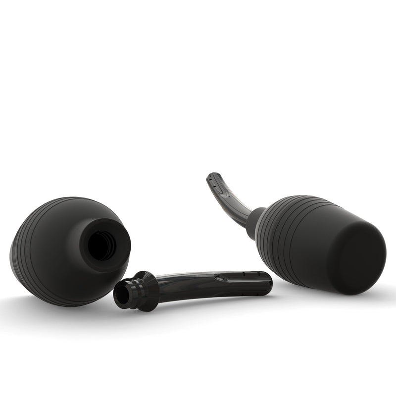 [Australia] - Large Silicone Clean Enema Bulb by Healthy Vibes for Anal and Vagina Use (10 oz, Black) at Home Personal Device | Unisex for Males & Females 