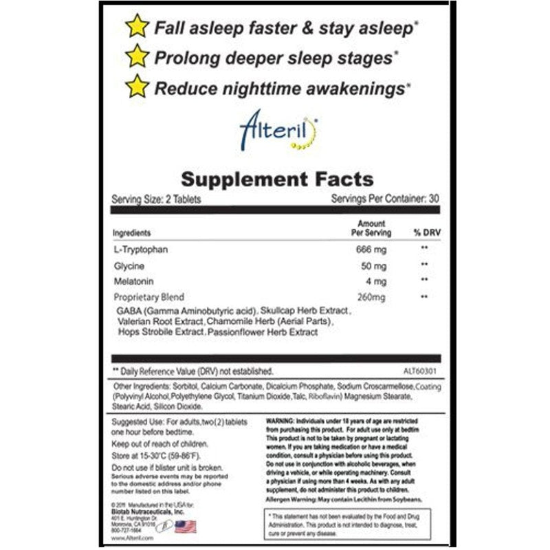 [Australia] - Alteril Sleep Aid - 120 Count 