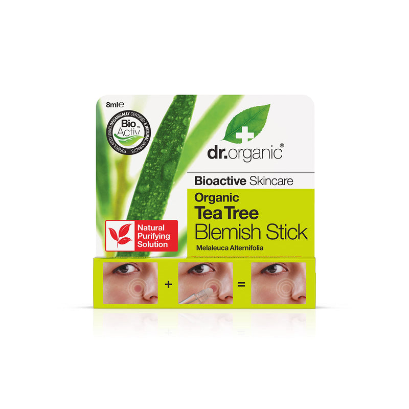 [Australia] - Dr Organic, Organic Tea Tree Blemish Stick , Natural , Vegan , Cruelty Free , Paraben & SLS Free , 8ml 