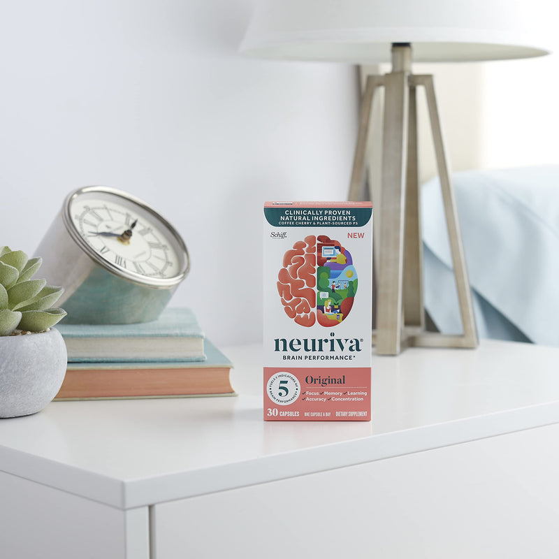 [Australia] - NEURIVA Original Capsules (30ct) Phosphatidylserine, Gluten Free, Decaffeinated - Supports Focus, Memory, Learning, Accuracy & Concentration (Pack of 1) 30 Count (Pack of 1) 