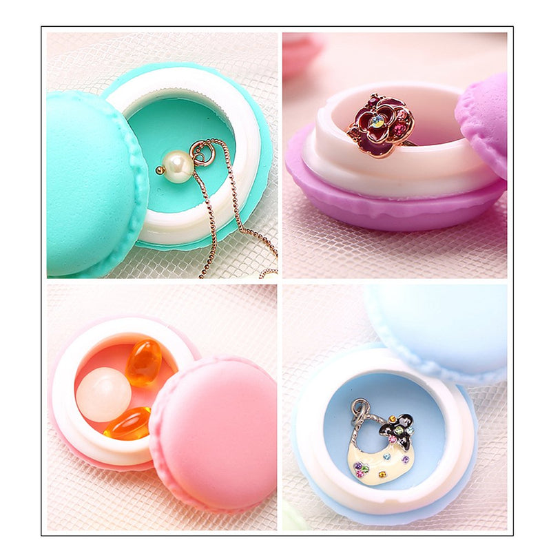 [Australia] - Coolrunner Macaron Case, Mini Macaron Box, Macaron Jewelry Box, Macaron Cute Pill Box, Colorful Macaron Jewelry Storage Box, Shape Storage Box Candy Cute Pill Organizer Case Container(6 PCS) 