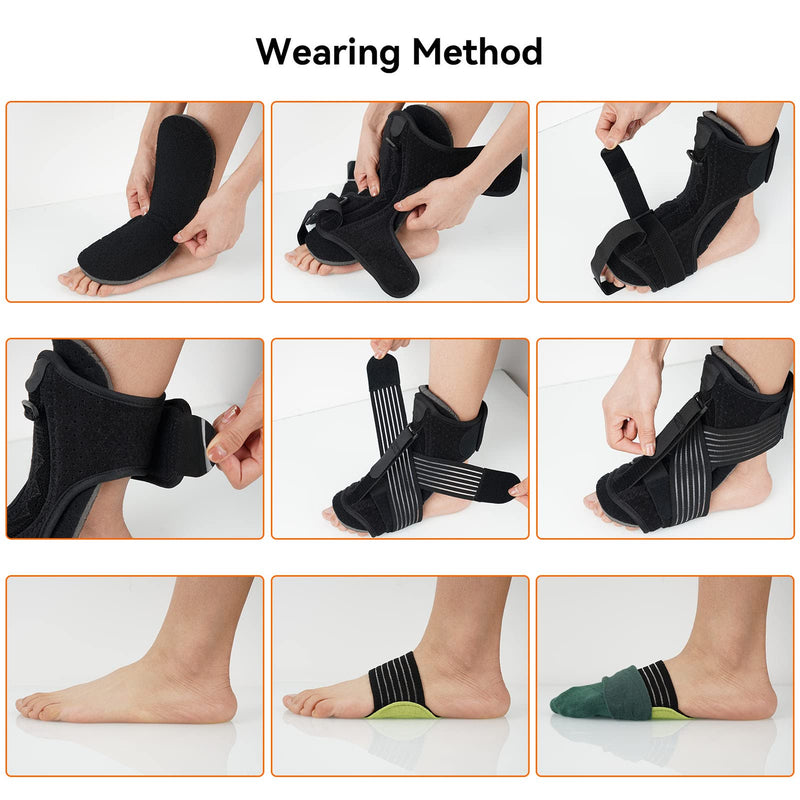 [Australia] - Plantar Fasciitis Night Splint;Plantar Fasciitis Relief Brace;Achilles Tendonitis Support,Foot Drop, black 