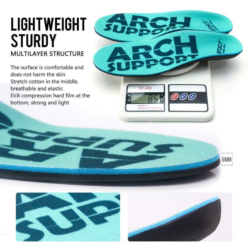 [Australia] - XINIFOOT 2 Pairs Arch Support Orthopedic Insoles for Plantar Fasciitis Pain Relief Orthotics, Flat Feet, Walking, Running Comfortable Inserts for Men UK 7-11 