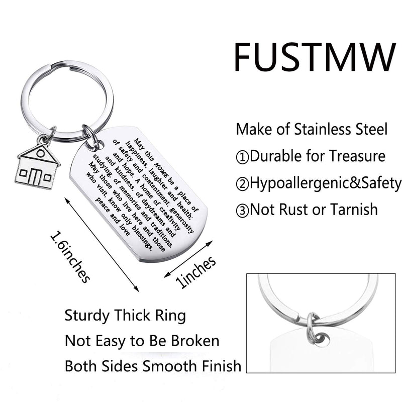 [Australia] - FUSTMW Housewarming Gift New Home Keychain Gift for New Homeowner Jewelry Moving in Gift House Keyring First Home Gift Realtor Closing Gifts New Home Keychain DT 