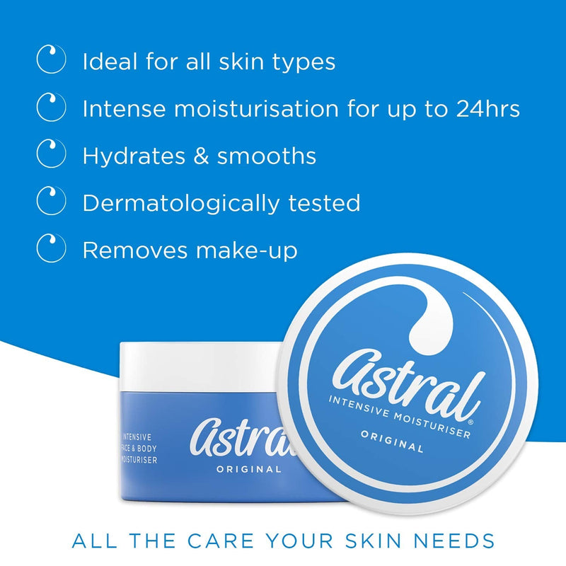 [Australia] - Astral Face & Body Intensive Moisturiser Cream 50ml (Pack of 6) 