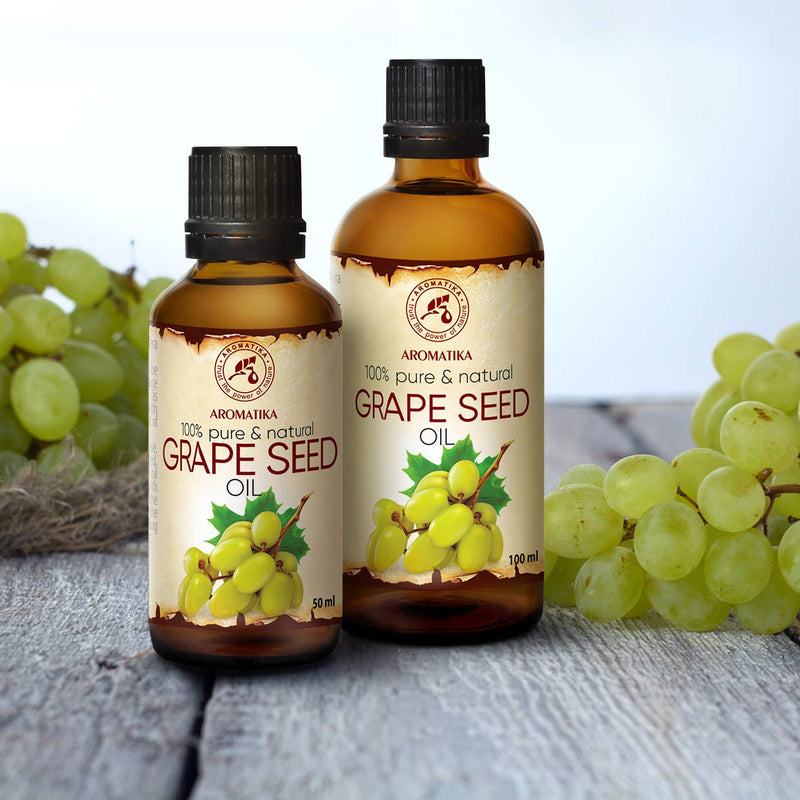 [Australia] - Grapeseed Oil 100ml - Cold Pressed - 100% Pure and Natural - Vitis Vinifera - Italy - Best Benefits for Hair - Face and Skin Care - Massage 