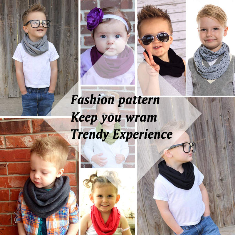 [Australia] - Toddler Baby Girls Boys Jersey Infinity scarf, Cozy Soft, Fashion stylish Et-07 7-14 Years Old 