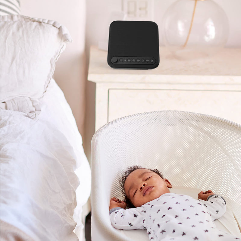 [Australia] - Pure Enrichment® WAVE™ Premium Sleep Therapy Sound Machine with USB Charger - Seamless Looping with 6 Soothing All-Natural Sounds, & Auto-Off Timer - Easily Portable for Travel (Black) Patented Design Black 