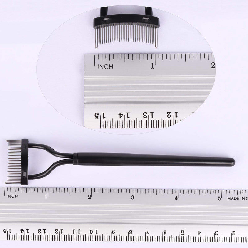 [Australia] - 4 Pcs Curved Eyelash Comb Mascara Separator Metal Teeth Lash Curler Eyebrow Definer Makeup Grooming Brush 