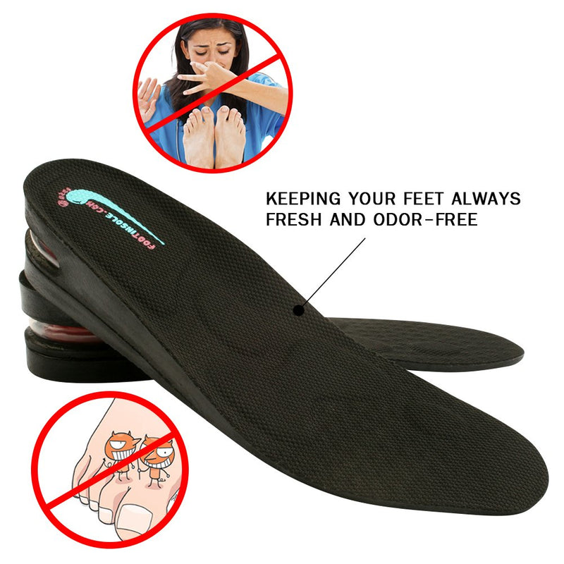 [Australia] - 2 Inches Height Increase Shoe Insoles with Air Cushion - 2 Layers (2" UP), (Men's 7-11) 2 Layers (2" UP), Men's 7-11 