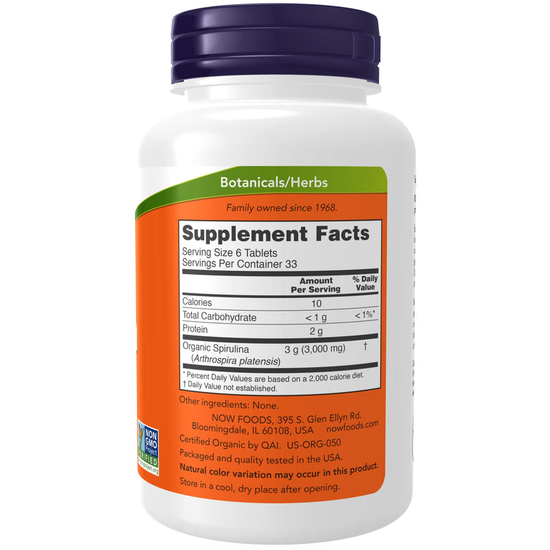 [Australia] - Now Foods Organic Spirulina Tablets, 200 